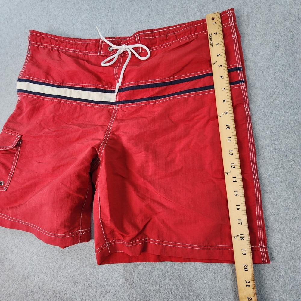 Tommy Hilfiger Flag Shorts Mens L 40x8 Red Board Shorts Swim Trunks Mesh Lined - Picture 9 of 16